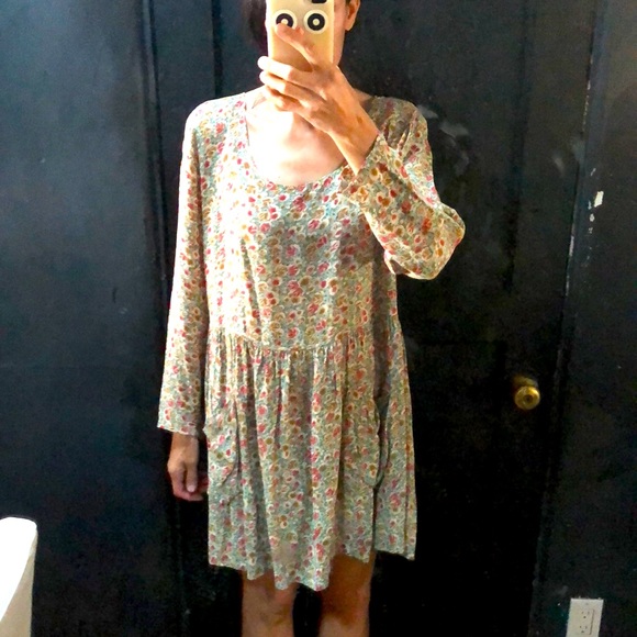 VTG 90s Babydoll Empire Waist Dress, OS - Picture 4 of 8